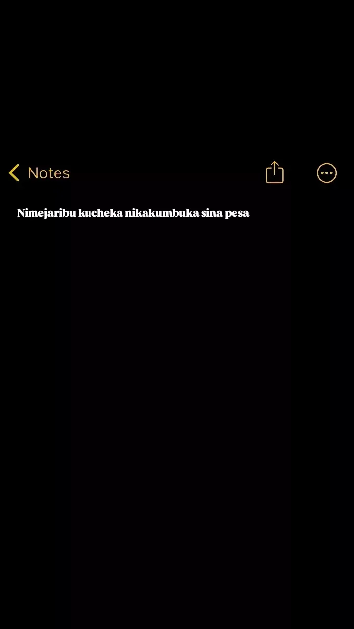 Notes nimejaribu kucheka nikakumbuka sina pesa