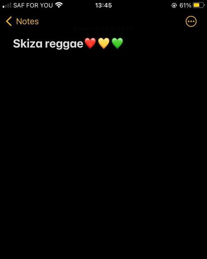 Saf for you 1345 61 notes 1 skiza reggae
