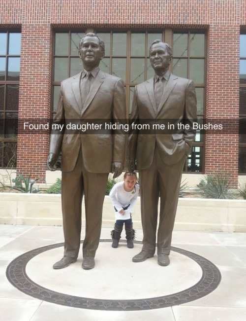 Found my daughter hiding from me in the bushes