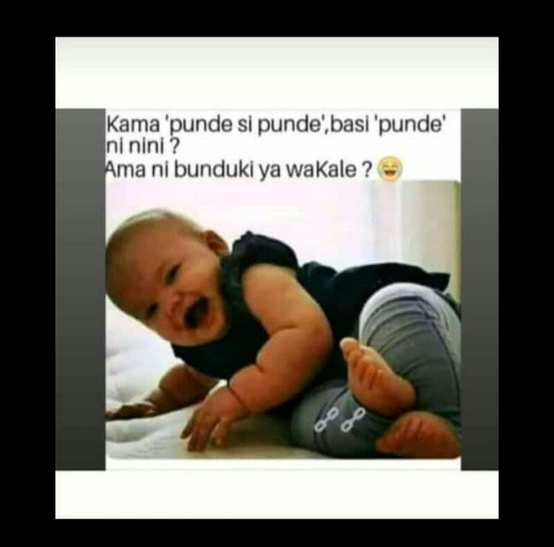 Kama 'punde sl punde' basi 'punde' inl nlni ? ama ni bunduki ya wakale ? 08 0