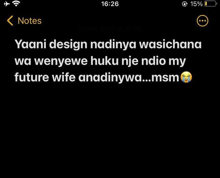 1626 15 notes yaani design nadinya wasichana wa wenyewe huku nje ndio my future