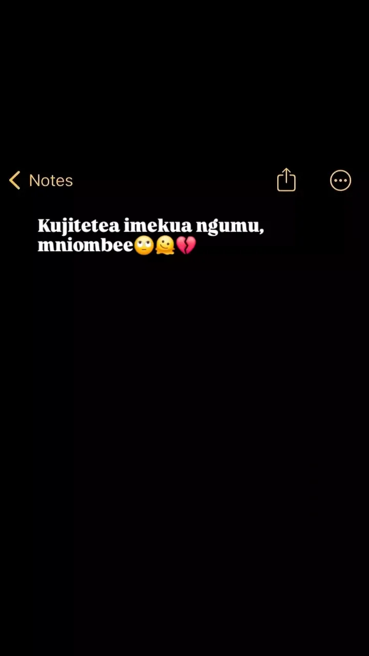 Notes kujitetea imekua ngumu, mniombee