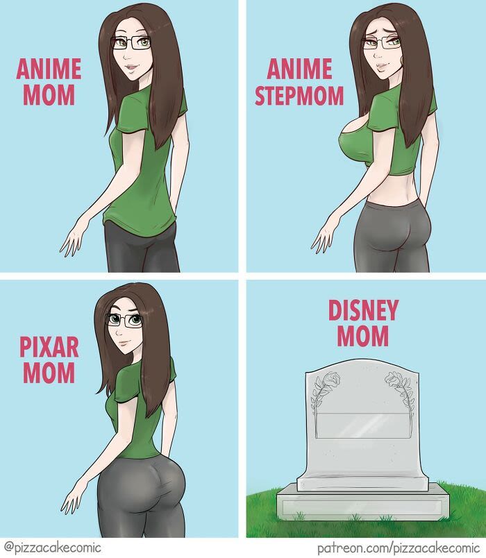 Anime mom anime stepmom disney mom pixar mom pizzacakecomic patreon comlpizzacak