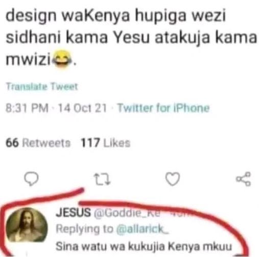 Design wakenya hupiga wezi sidhani kama yesu atakuja kama mwizi tronslale tweel