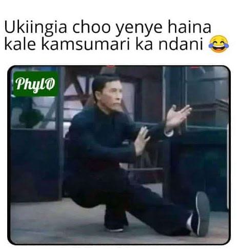 Ukiingia choo yenye haina kale kamsumari ka ndani phylo