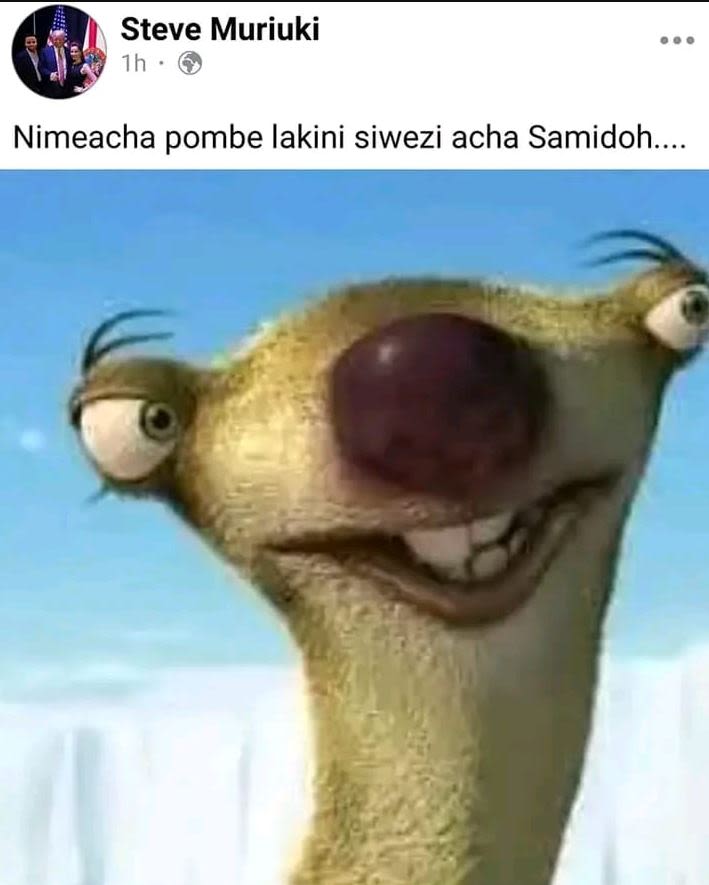Steve muriuki ih nimeacha pombe lakini siwezi acha samidoh