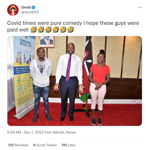 Droid droid254 covid times were pure comedy hope these guys were paid well 202 o