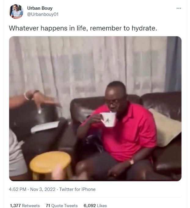 Urban bouy urbanbouyo1 whatever happens in life, remember to hydrate. 4.52 pm no