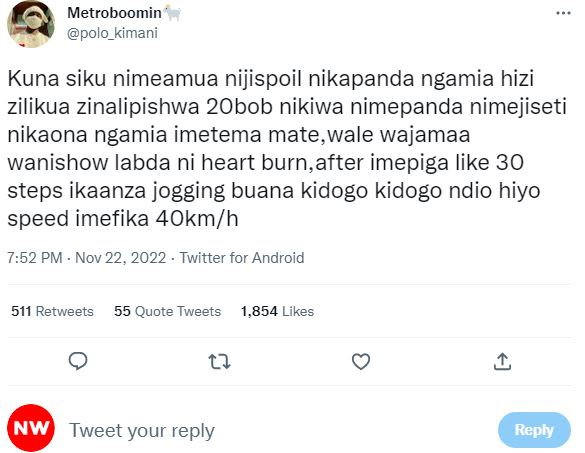 Metroboomin polo_kimani kuna siku nimeamua nijispoil nikapanda ngamia hizi zilik