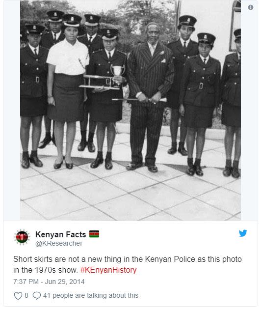 Kenyan facts kresearcher short skirts are not a new thing in the kenyan police a