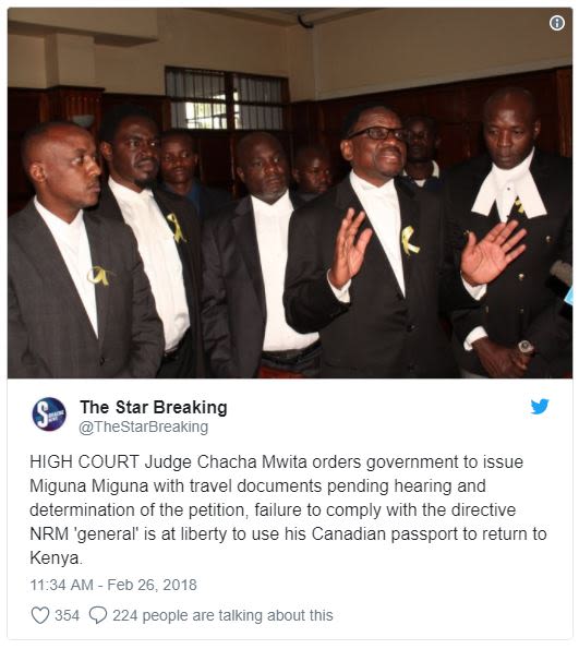 The star breaking thestarbreaking high court judge chacha mwita orders governmen