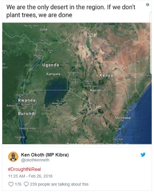 We are the only desert in the region. if we don't plant trees, we are done modi