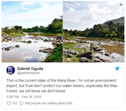 Gabriel oguda gabrieloguda this is the current state of the mara river. vm not a