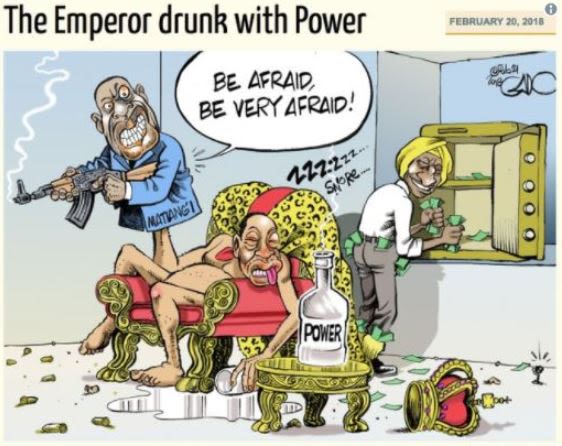 The emperor drunk with power ee afraid be very afraid 411111 spk le enauasy ipdi