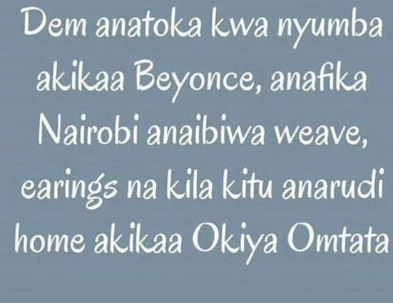 Dem anatoka kwa nyumba akikaa beyonce, anafika nairobi anaibiwa weave, earings n