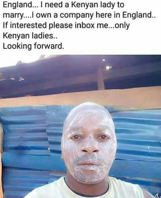 England. need a kenyan lady to marry_ i own a company here in england. if intere