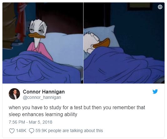 Connor hannigan connor_hannigan when you have to study for a test but then you r