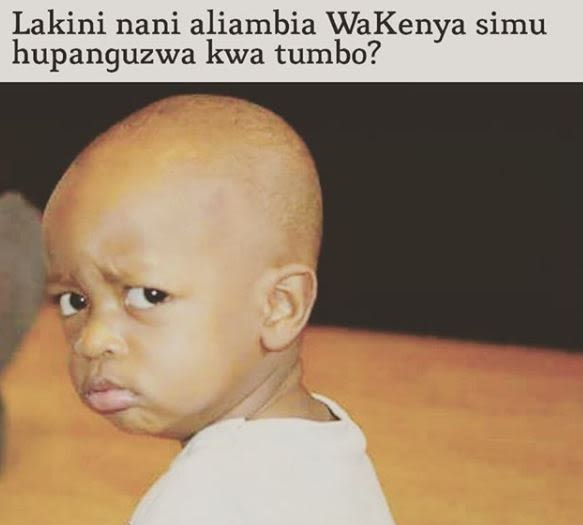 Lakini nani aliambia wakenya simu hupanguzwa kwa tumbo?