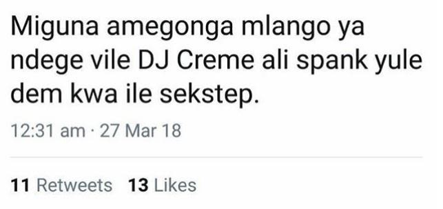 Miguna amegonga mlango ya ndege vile dj creme ali spank yule dem kwa ile sekstep