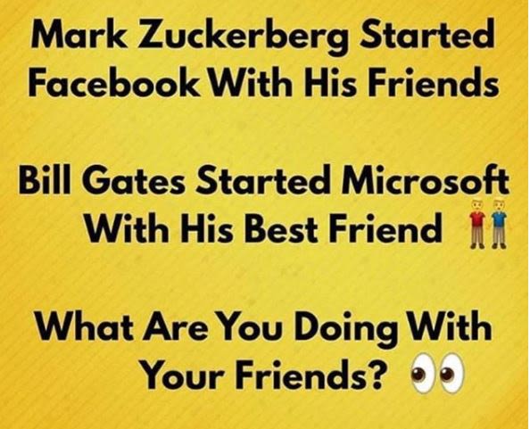 Mark zuckerberg started facebook with his friends bill gates started microsoft w