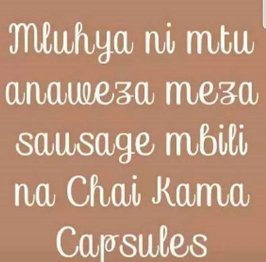Mbuhya ni mbu noue30 me3o sousage mbili no chai kama capsules