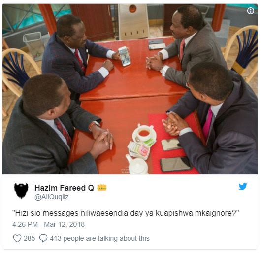 Hazim fareed q aliquqiiz hizi sio messages niliwaesendia day ya kuapishwa mkaign