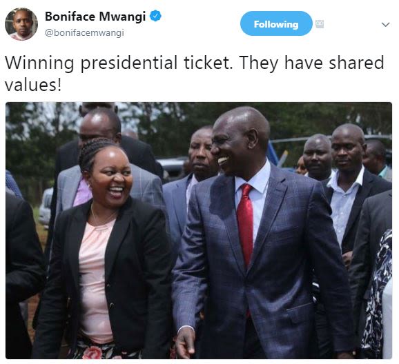 Boniface mwangi bonifacemwangi following winning presidential ticket. they have