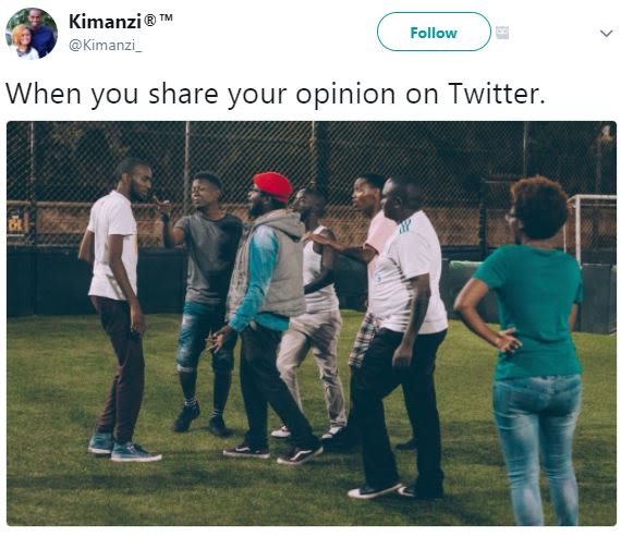 Kimanzi tm kimanzi _ follow when you share your opinion on twitter.