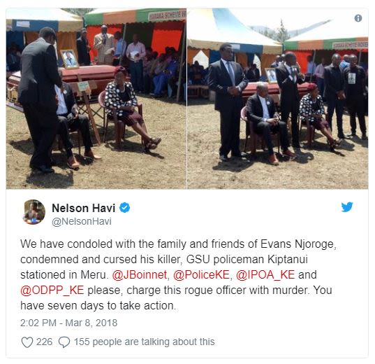 Nelson havi nelsonhavi we have condoled with the family and friends of evans njo