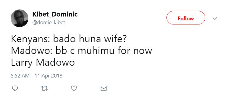 Kibet_dominic domie kibet follow kenyans bado huna wife? madowo bb c muhimu for