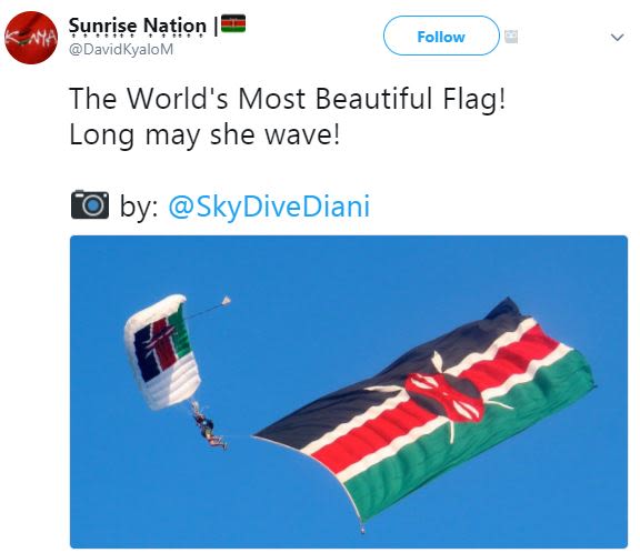 Sunrse natiop davidkyalom follow the world's most beautiful flag! long may she w