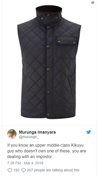 Murunga imanyara murunge if you know an upper middleclass kikuyu guy who doesnt