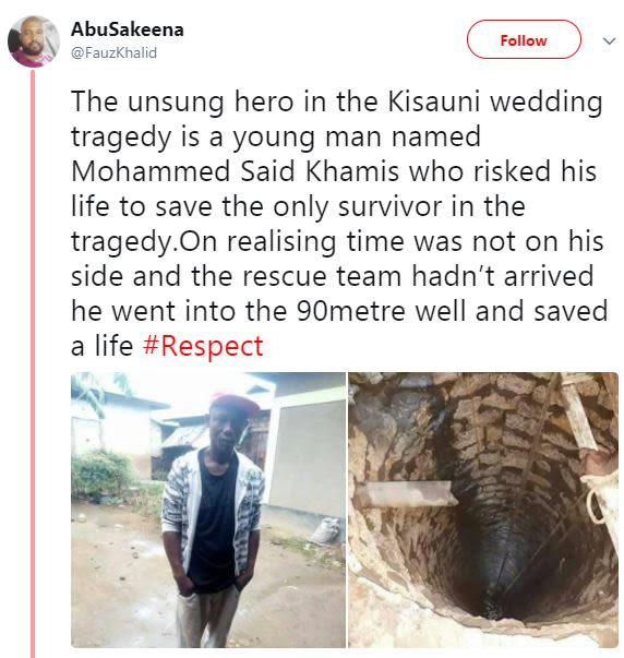 Abusakeena fauzkhalid follow the unsung hero in the kisauni wedding tragedy is y