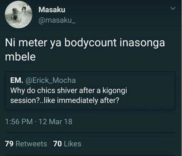 Masaku masaku _ ni meter ya bodycount inasonga mbele em. erick_mocha why do chic