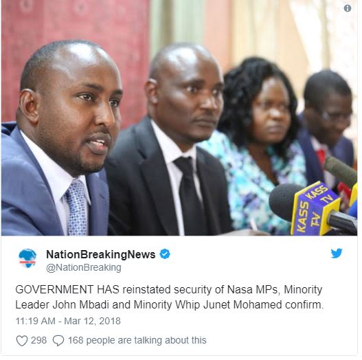 2 nationbreakingnews nationbreaking government has reinstated security of nasa m