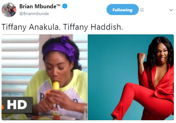 Brian mbunde brianmbunde following tiffany anakula. tiffany haddish. hd