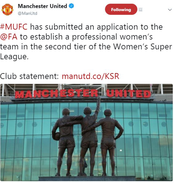 Manchester united manutd following mufc has submitted an application to the fa t