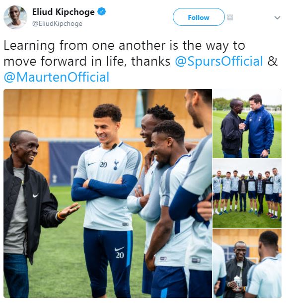 Eliud kipchoge eliudkipchoge follow learning from one another is the way to move