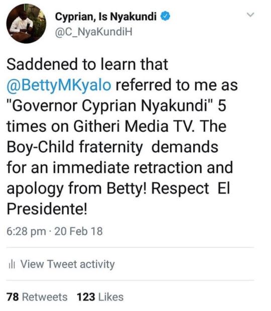 Cyprian, is nyakundi c_nyakundih saddened to learn that bettymkyalo referred to