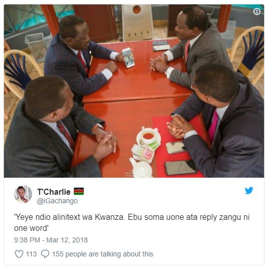 T'charlie igachango 'yeye ndio alinitext wa kwanza ebu soma uone ata reply zangu