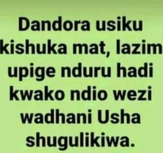 Dandora usiku kishuka mat, lazim upige nduru hadi kwako ndio wezi wadhani Usha s