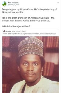 Man of Letters_ Letter_to_Jack Dangote grew up UpperClass. He's the poster boy o
