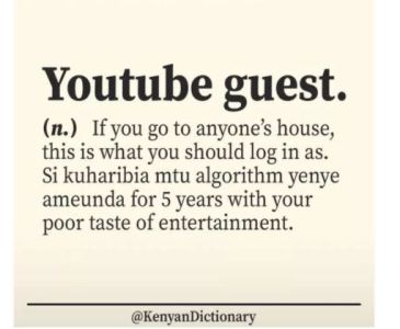 Youtube guest. n. . If you go to anyones house, this is what you should log in a