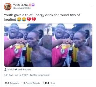 YUNG BLAKE S 0 prodyungblake Youth gave a thief Energy drink for round two of be