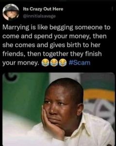 Its Crazy Out Here innitialsavage Marrying is like begging someone to come and s