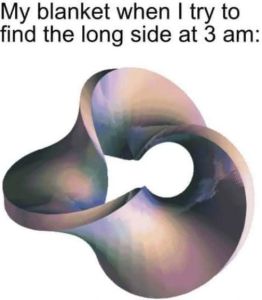My blanket when try to find the long side at 3 am