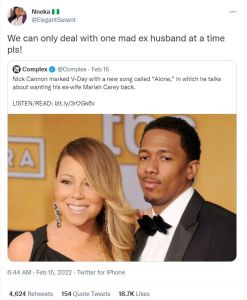 Nneka ElegantSavant We can only deal with one mad ex husband at a time pls! Comp