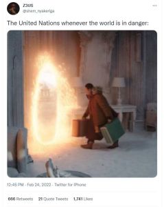 Z3US shem_nyakeriga The United Nations whenever the world is in danger 12.45 PM