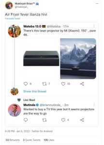 Maktejah Briant maktejah Air Fryer fever ilianza hivi Translate Tweet Wateba 13.
