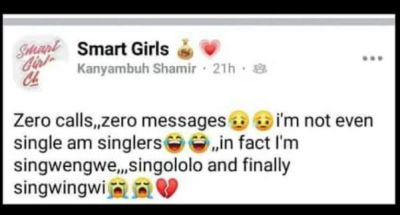 Siuual Smart Girls dwv Kanyambuh Shamir 21h Zero calls,zero messages i'm not eve